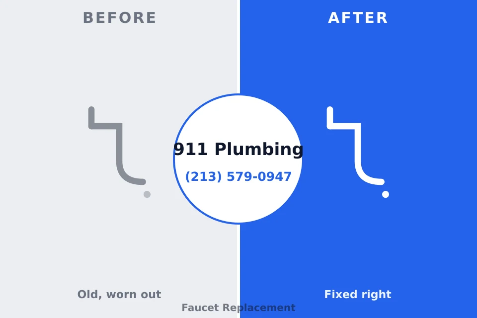 Before and after: plumbing repair Woodland Heights, PA